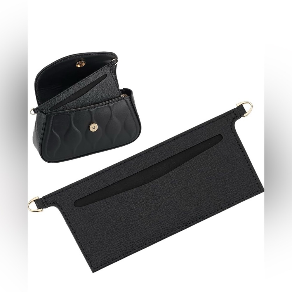 Leather Wallet & Bag Insert Black